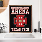 Stadium Seating Basketball Texas Tech 16x20 / Black