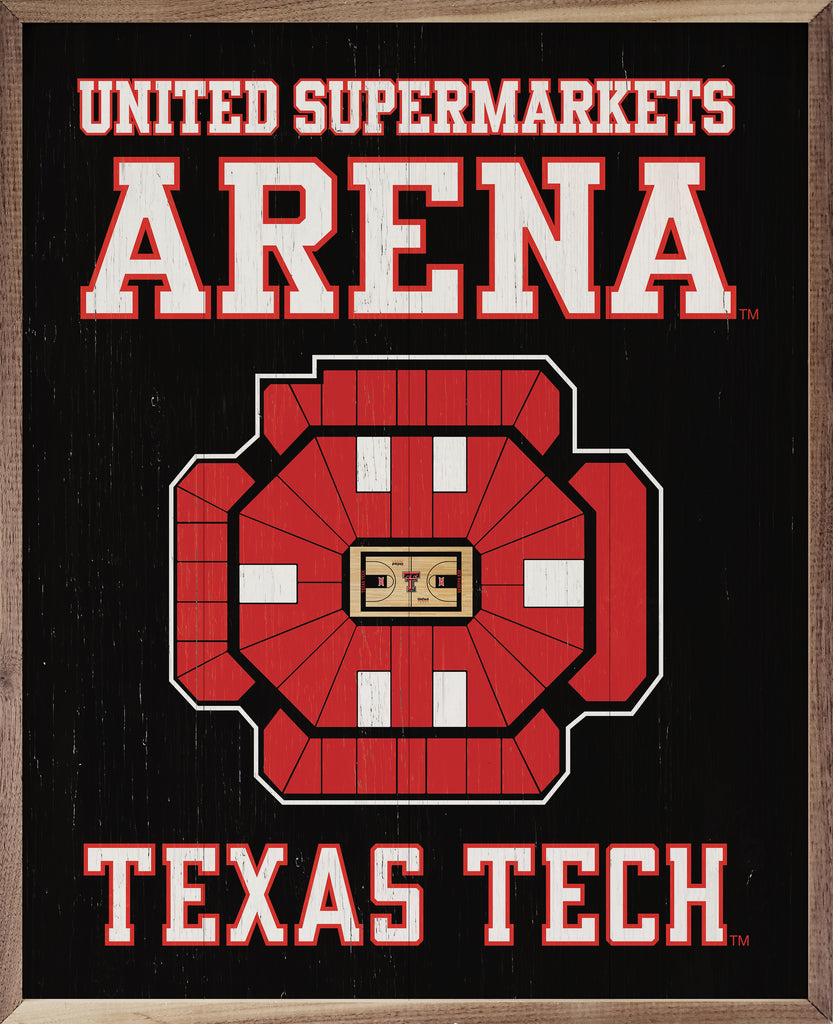 Stadium Seating Basketball Texas Tech 16x20 / Black