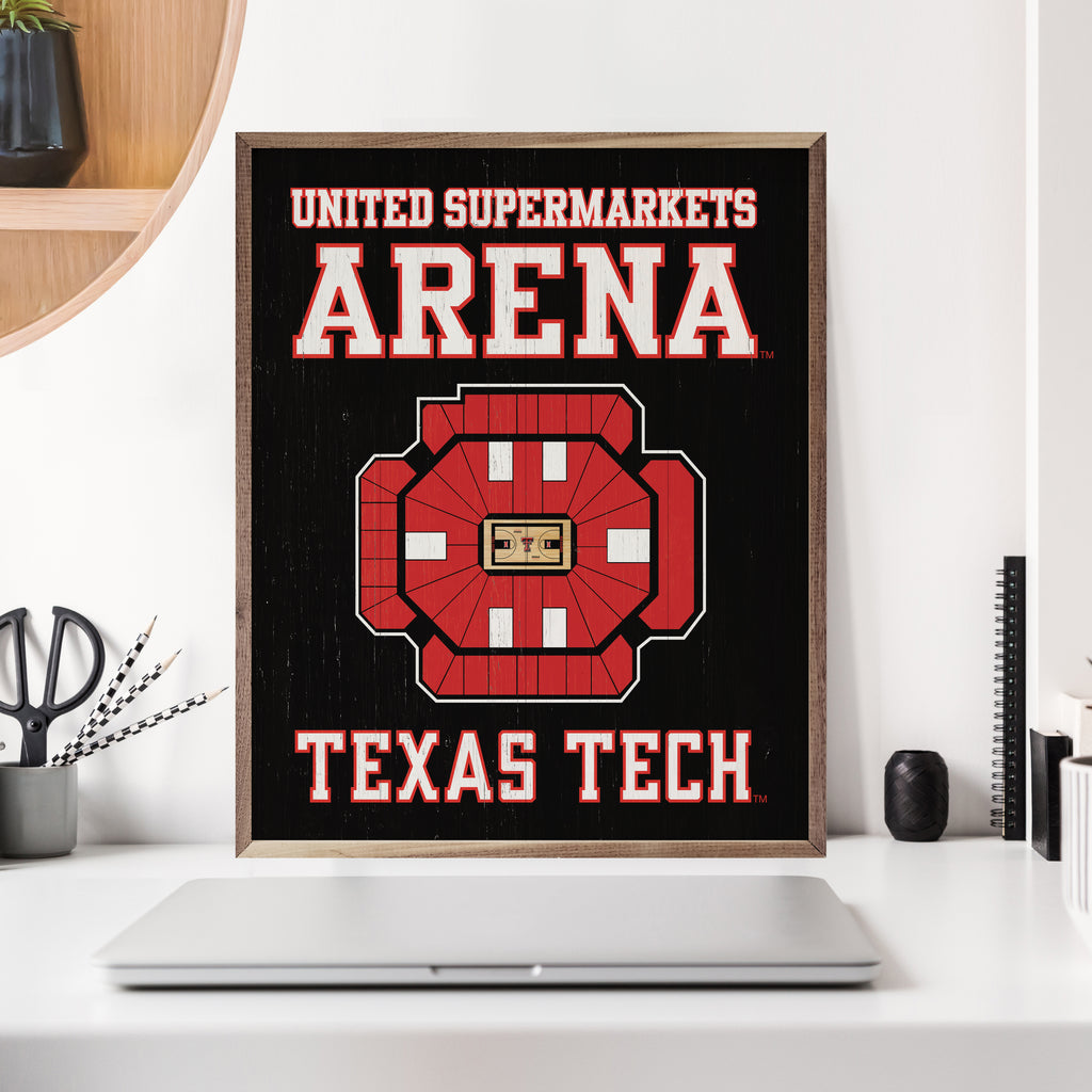 Stadium Seating Basketball Texas Tech 16x20 / Black