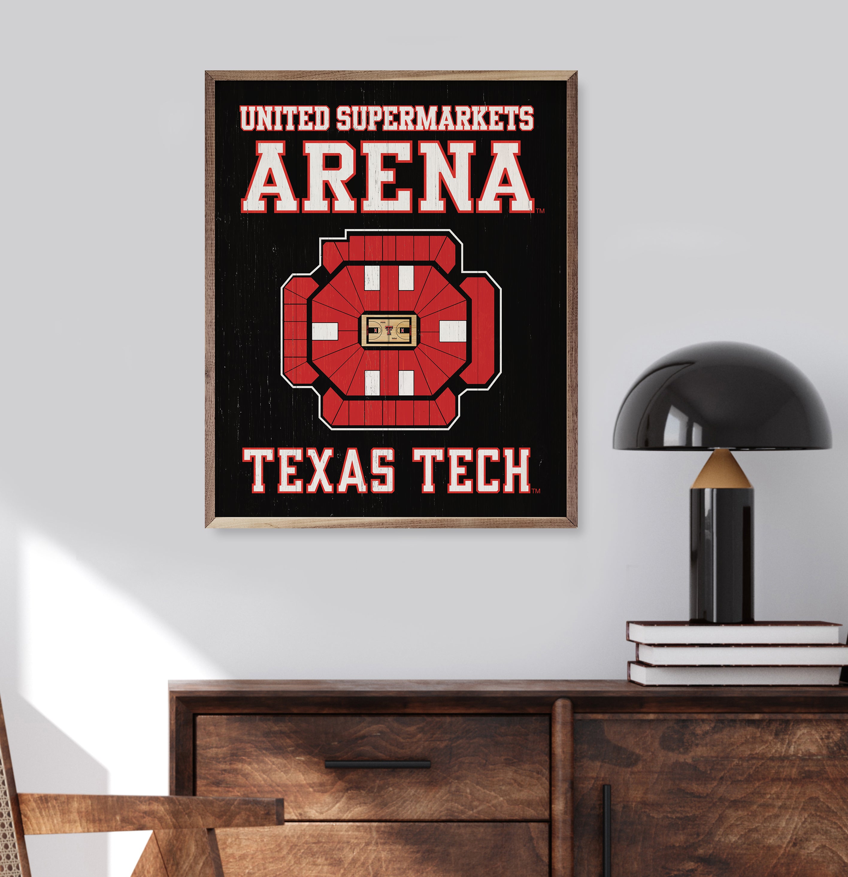 Stadium Seating Basketball Texas Tech 16x20 / Black