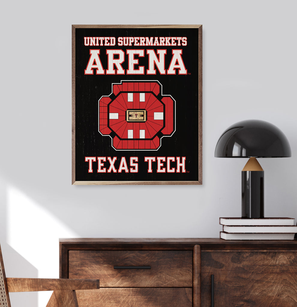 Stadium Seating Basketball Texas Tech 16x20 / Black