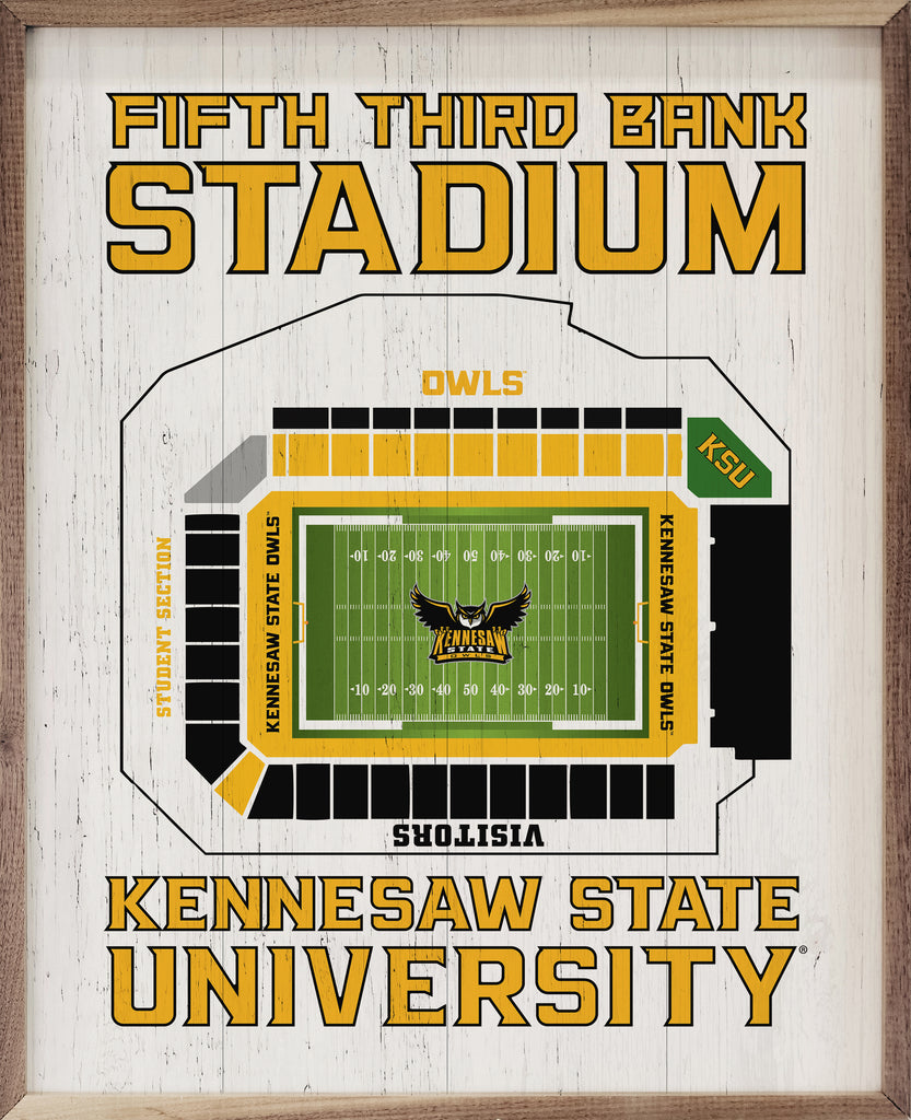 Stadium Seating Football Kennesaw 16x20 / White