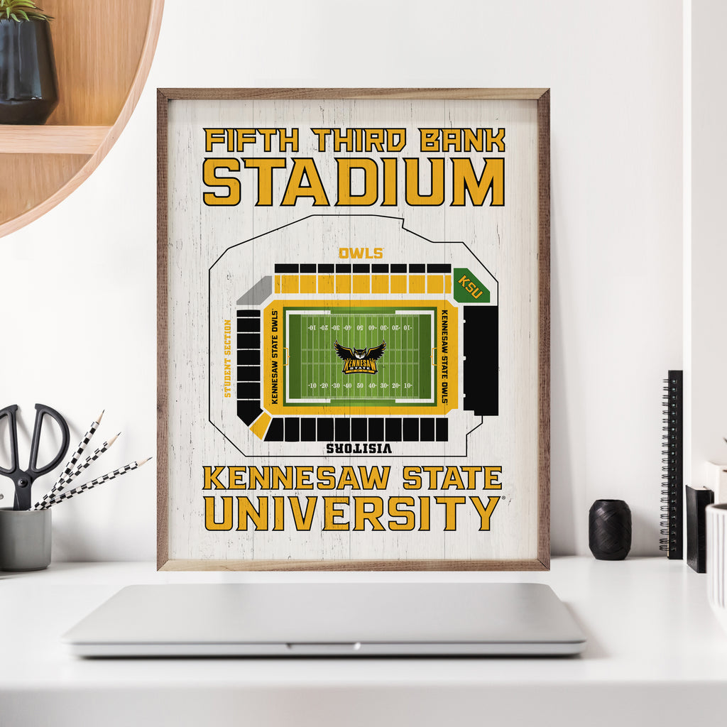 Stadium Seating Football Kennesaw 16x20 / White