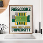 Stadium Seating Football North Dakota State 16x20 / White