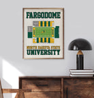 Stadium Seating Football North Dakota State 16x20 / White