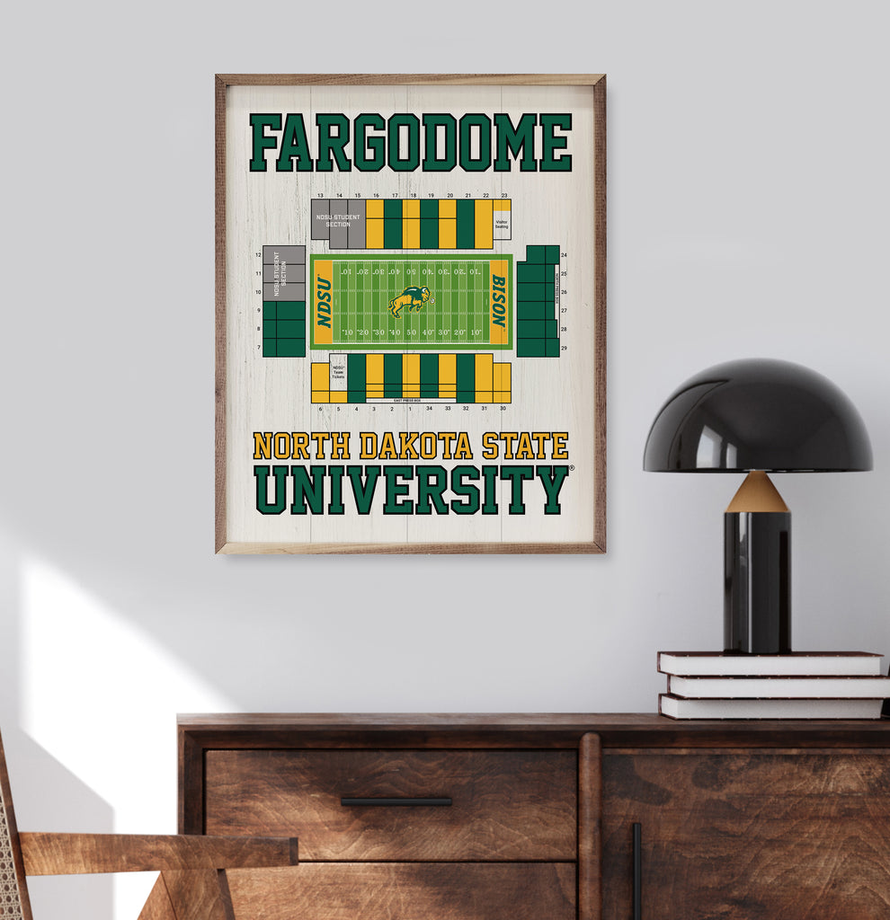 Stadium Seating Football North Dakota State 16x20 / White