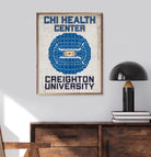 Stadium Seating Basketball Creighton 16x20 / White