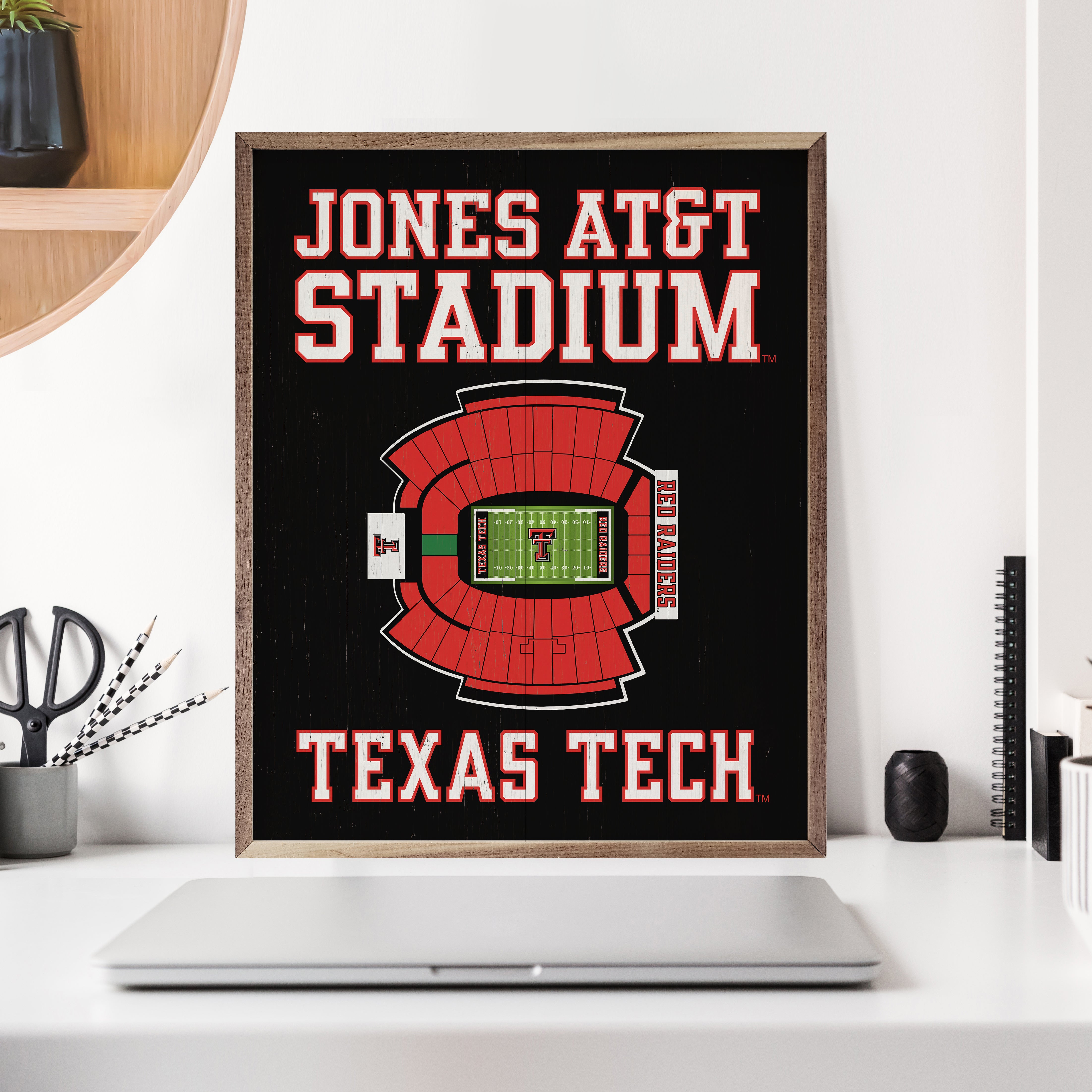 Simple Poster Texas Tech 16x20 / Black
