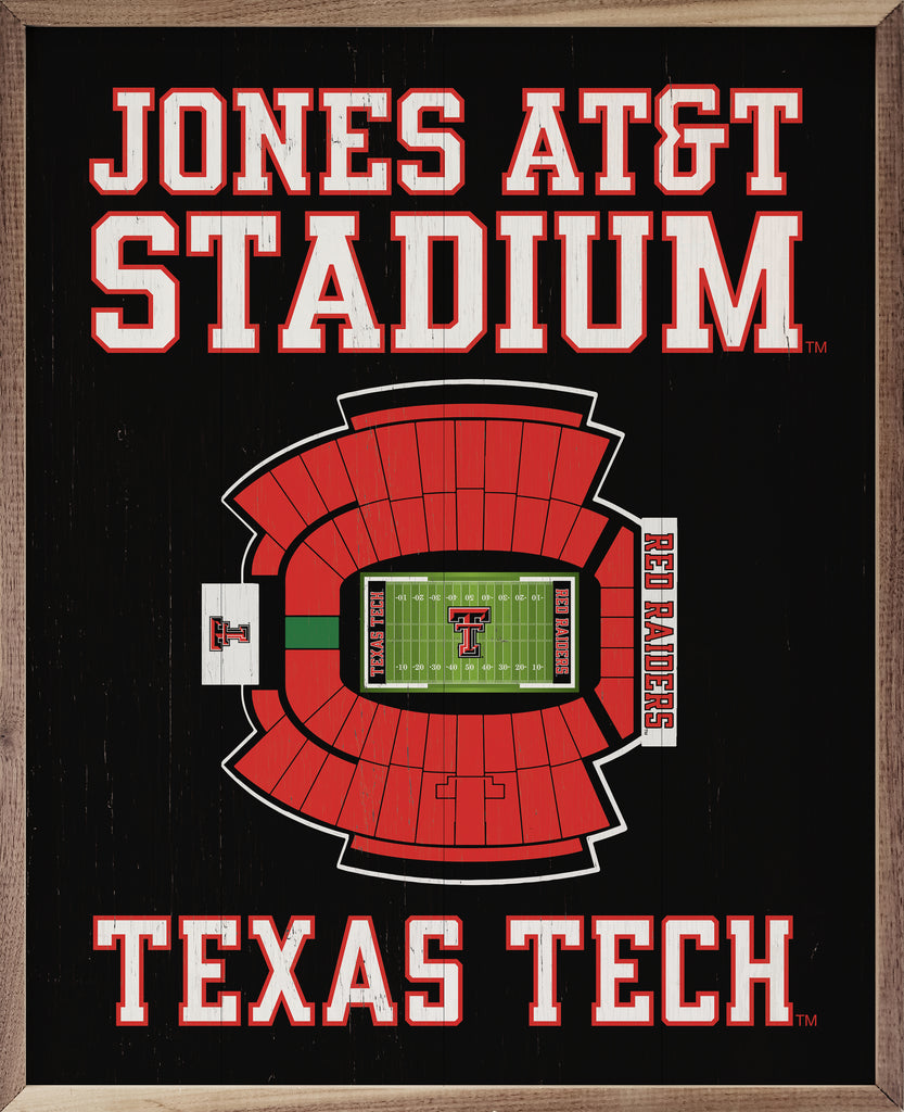 Simple Poster Texas Tech 16x20 / Black