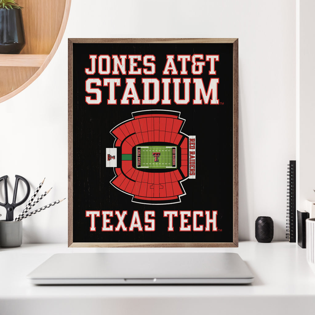 Simple Poster Texas Tech 16x20 / Black