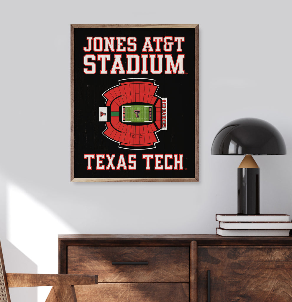 Simple Poster Texas Tech 16x20 / Black