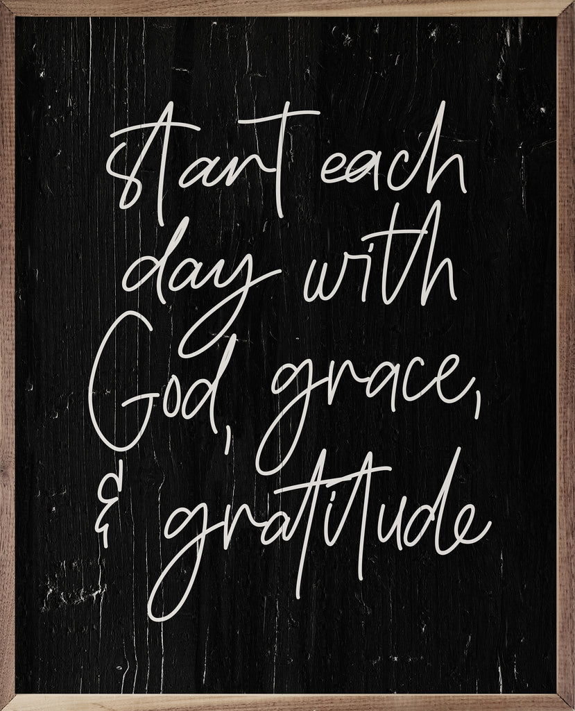 Start Each Day Black 16x20 / Black