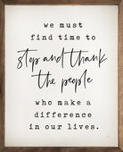 Stop And Thank The People White 16x20 / White