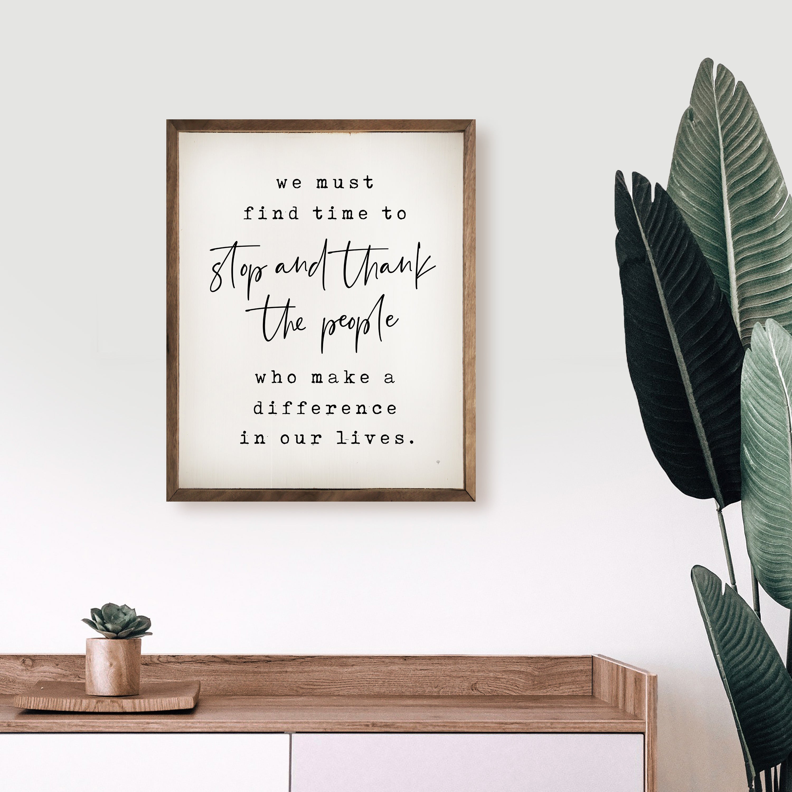 Stop And Thank The People White 16x20 / White