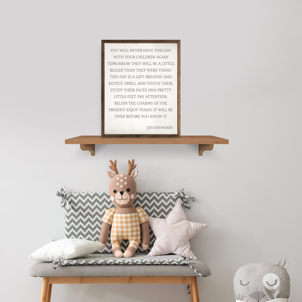 This Day With Your Children Jen Hatmaker White 16x20 / White