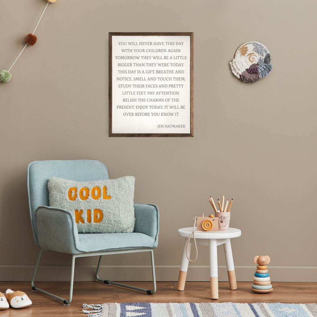 This Day With Your Children Jen Hatmaker White 16x20 / White