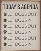 Today's Agenda Paws White 16x20 / White