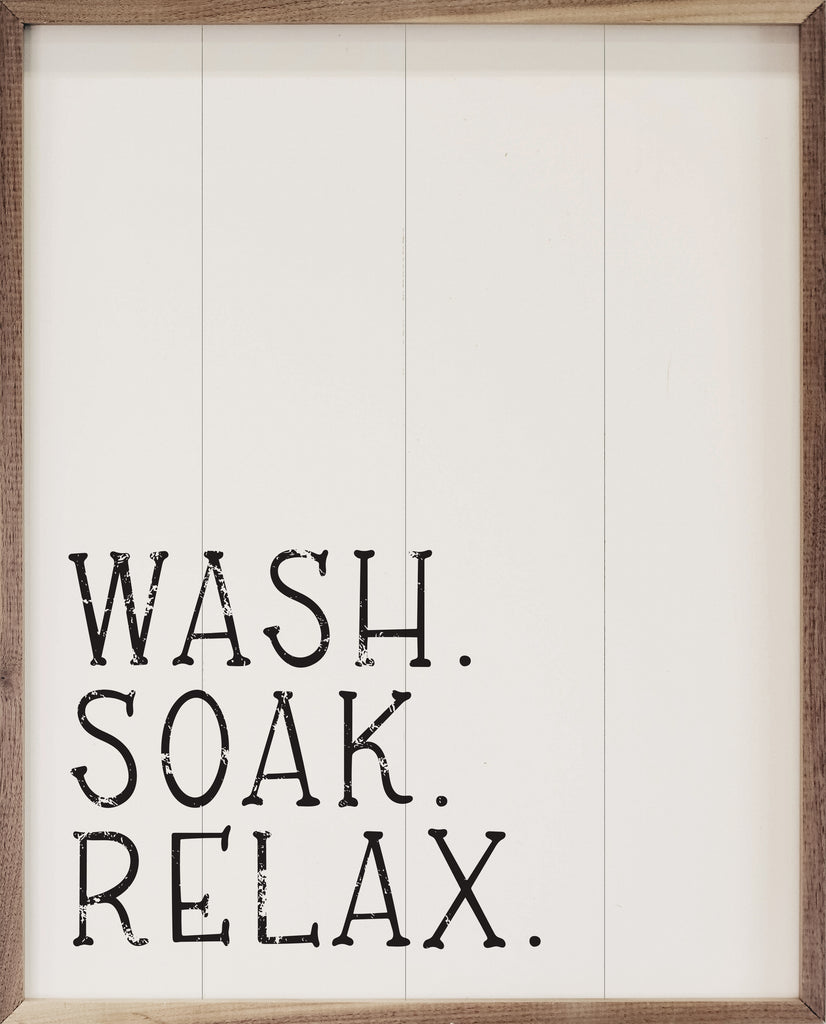 Wash Soak Relax White 16x20 / White