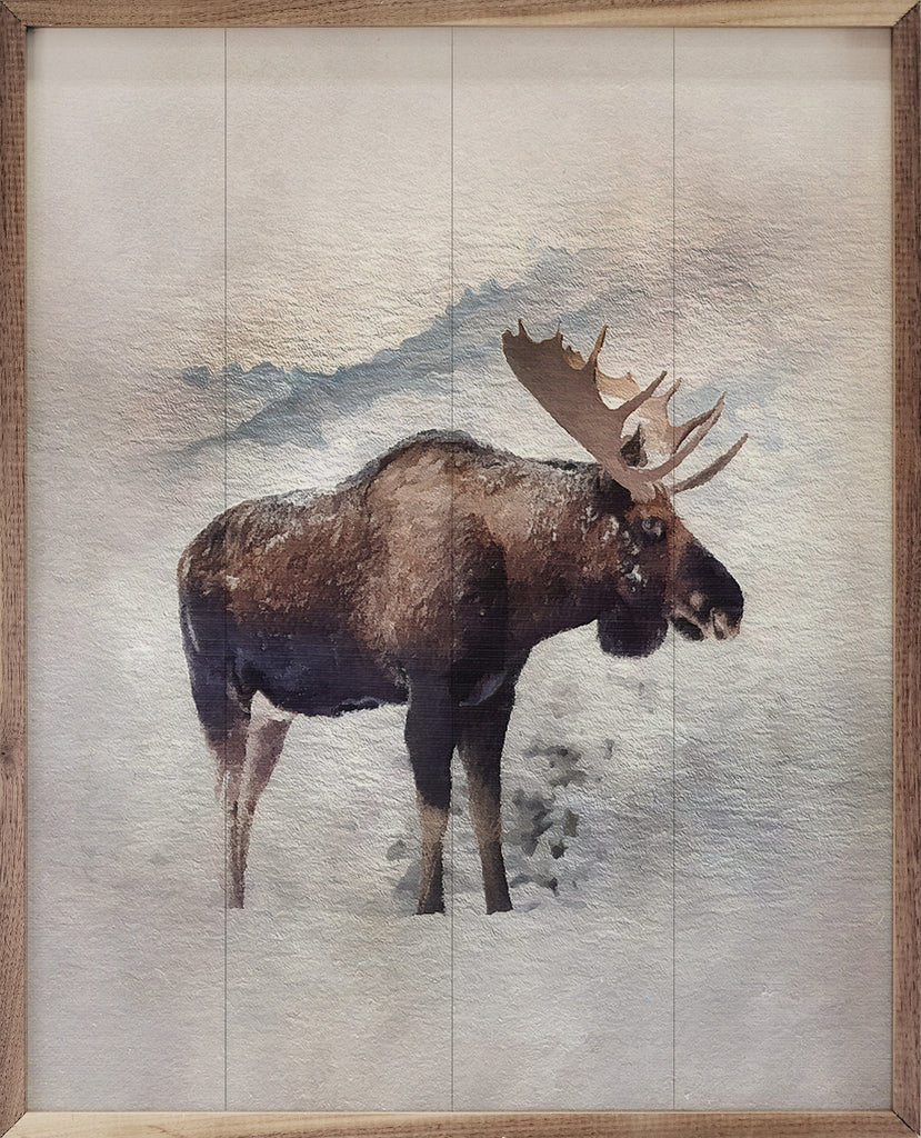 Watercolor Moose 16x20 / Multi-Color