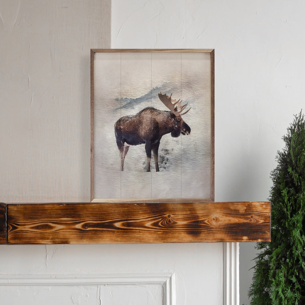 Watercolor Moose 16x20 / Multi-Color
