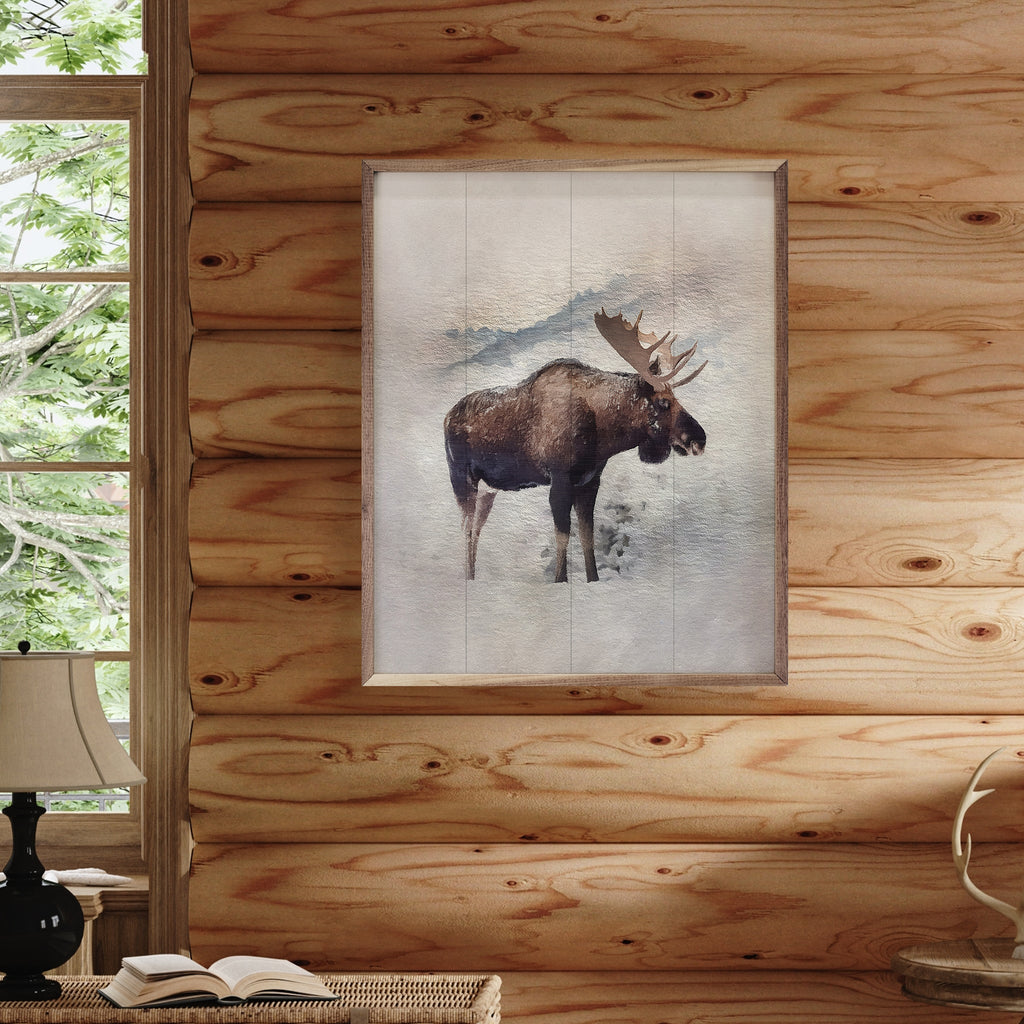 Watercolor Moose 16x20 / Multi-Color