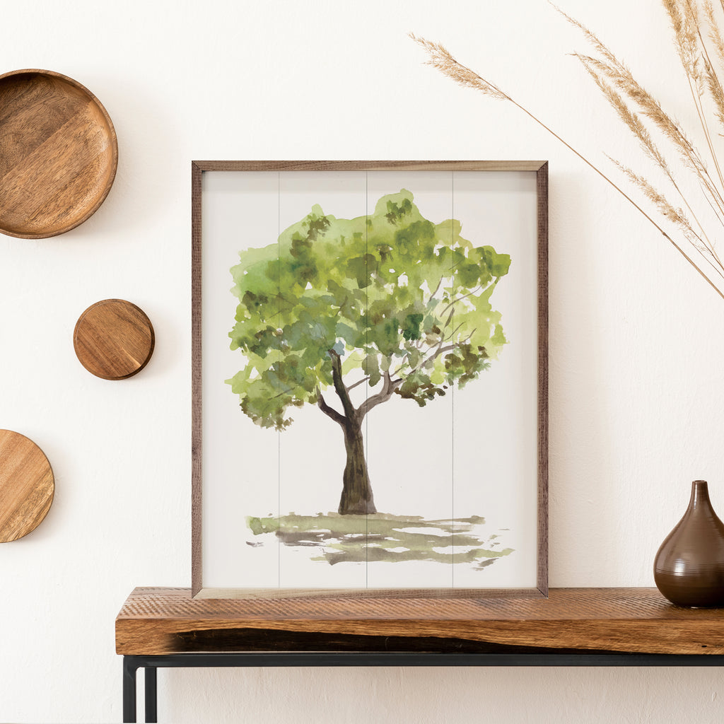 Watercolor Oak Tree 16x20 / White