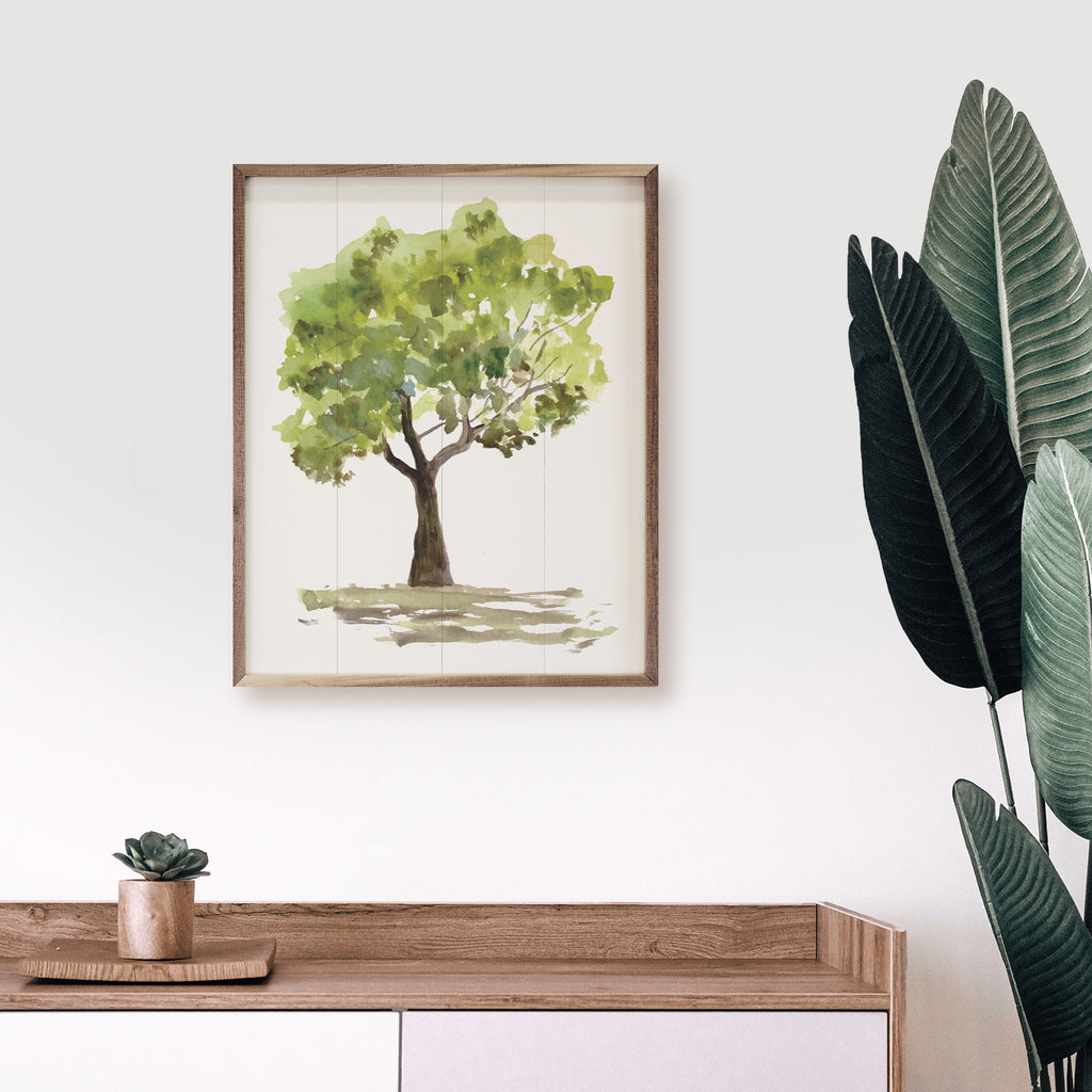 Watercolor Oak Tree 16x20 / White