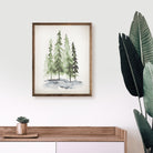 Watercolor Pines 16x20 / White