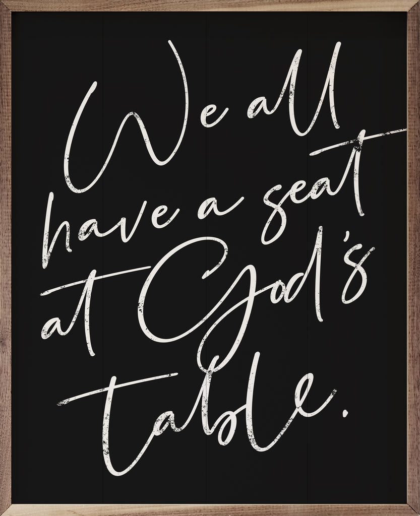 We All Have A Seat Black 16x20 / Black