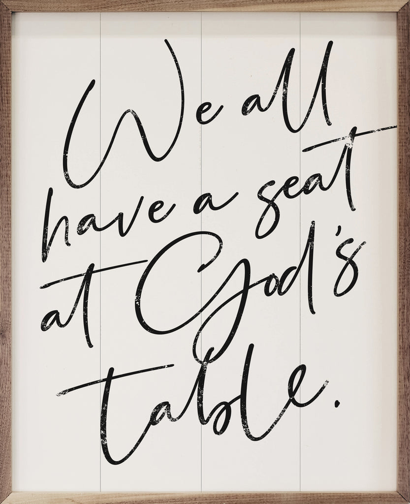We All Have A Seat White 16x20 / White