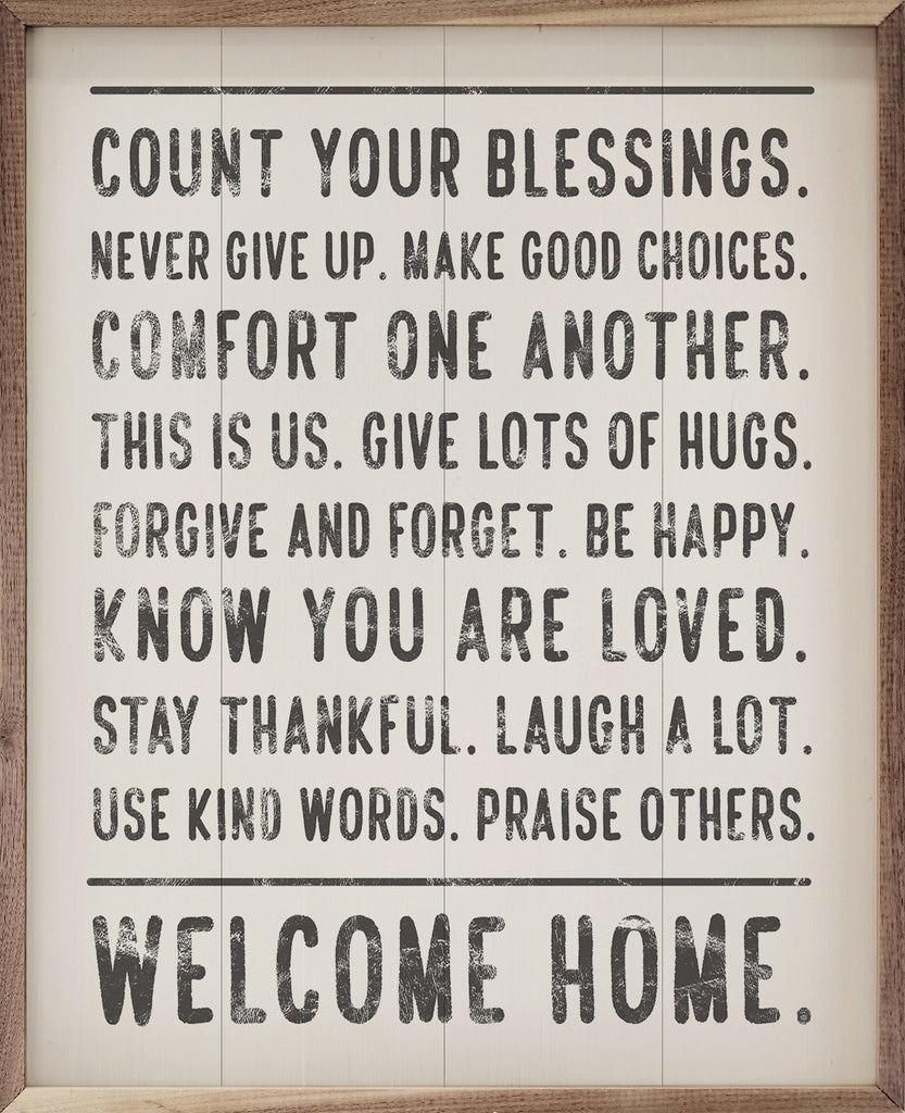 Welcome Home Know You Are Loved White 16x20 / White