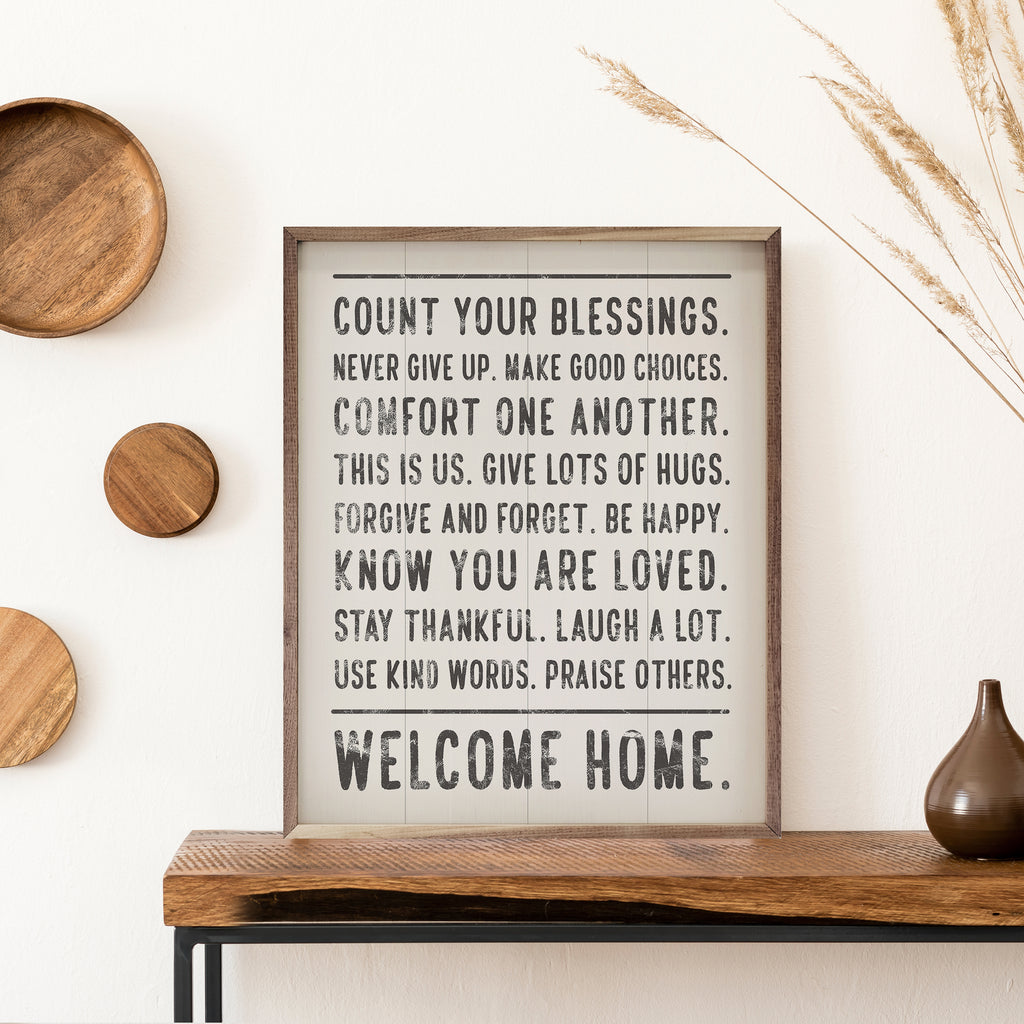 Welcome Home Know You Are Loved White 16x20 / White