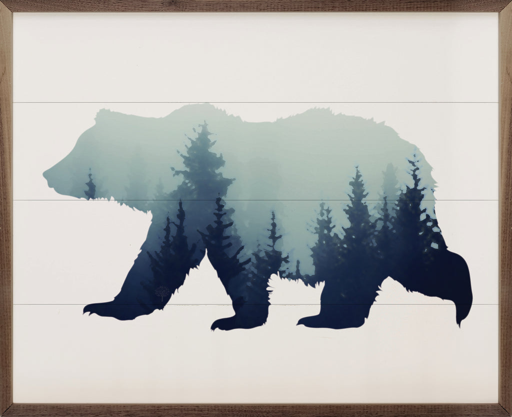 Bear Silhouette 20x16 / White