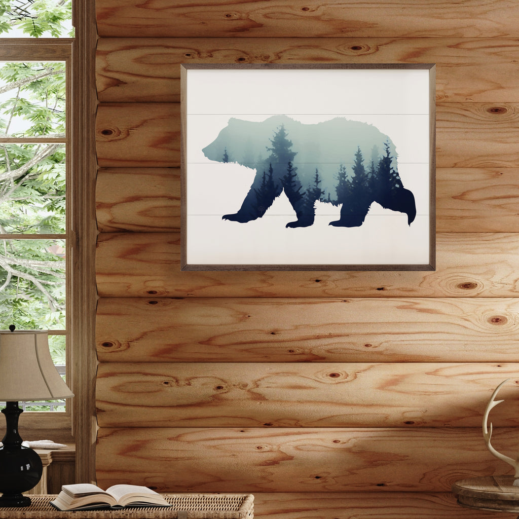 Bear Silhouette 20x16 / White