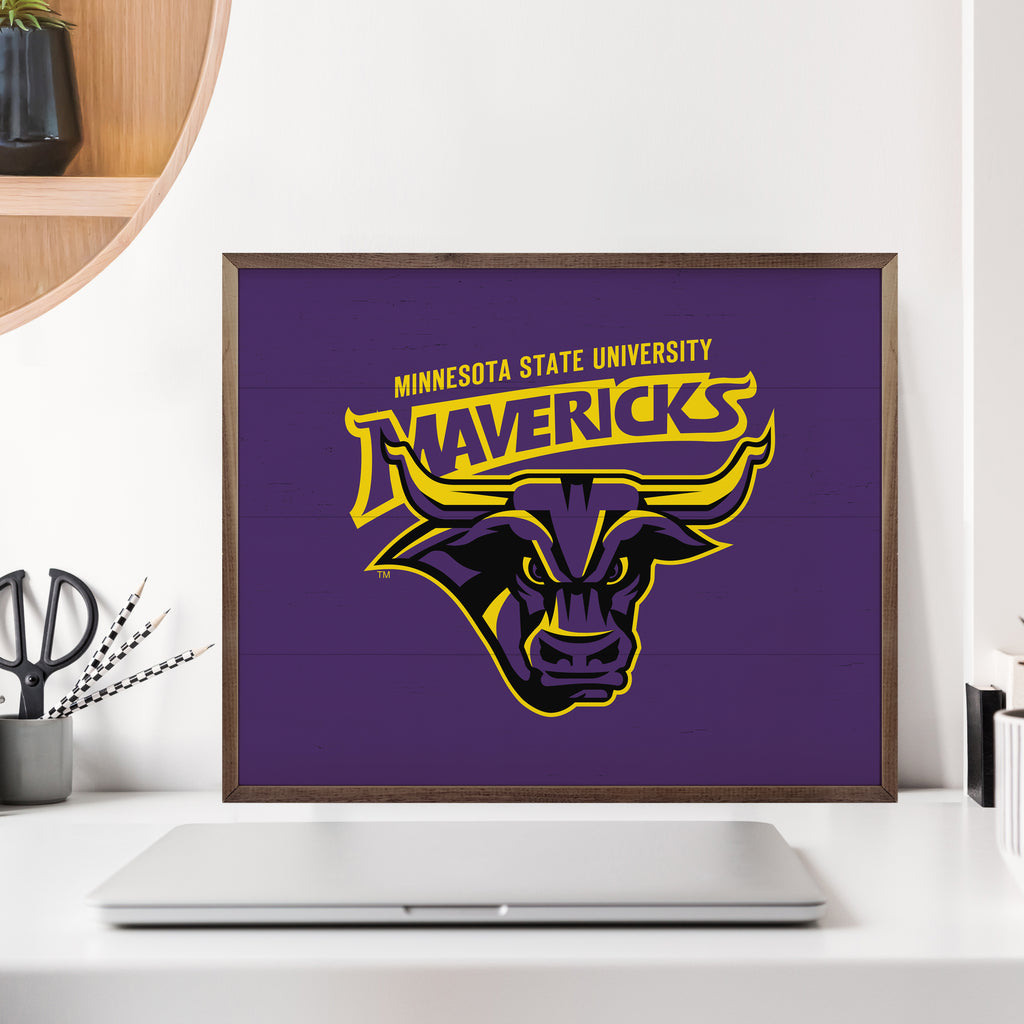 Bold Logo Minnesota Mankato 20x16 / Purple