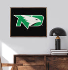 Bold Logo North Dakota 20x16 / Black