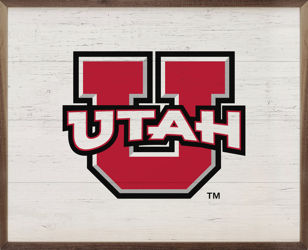 Bold Logo Utah 20x16 / White