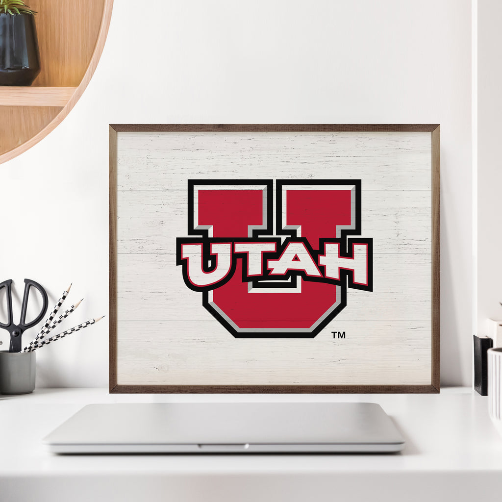 Bold Logo Utah 20x16 / White