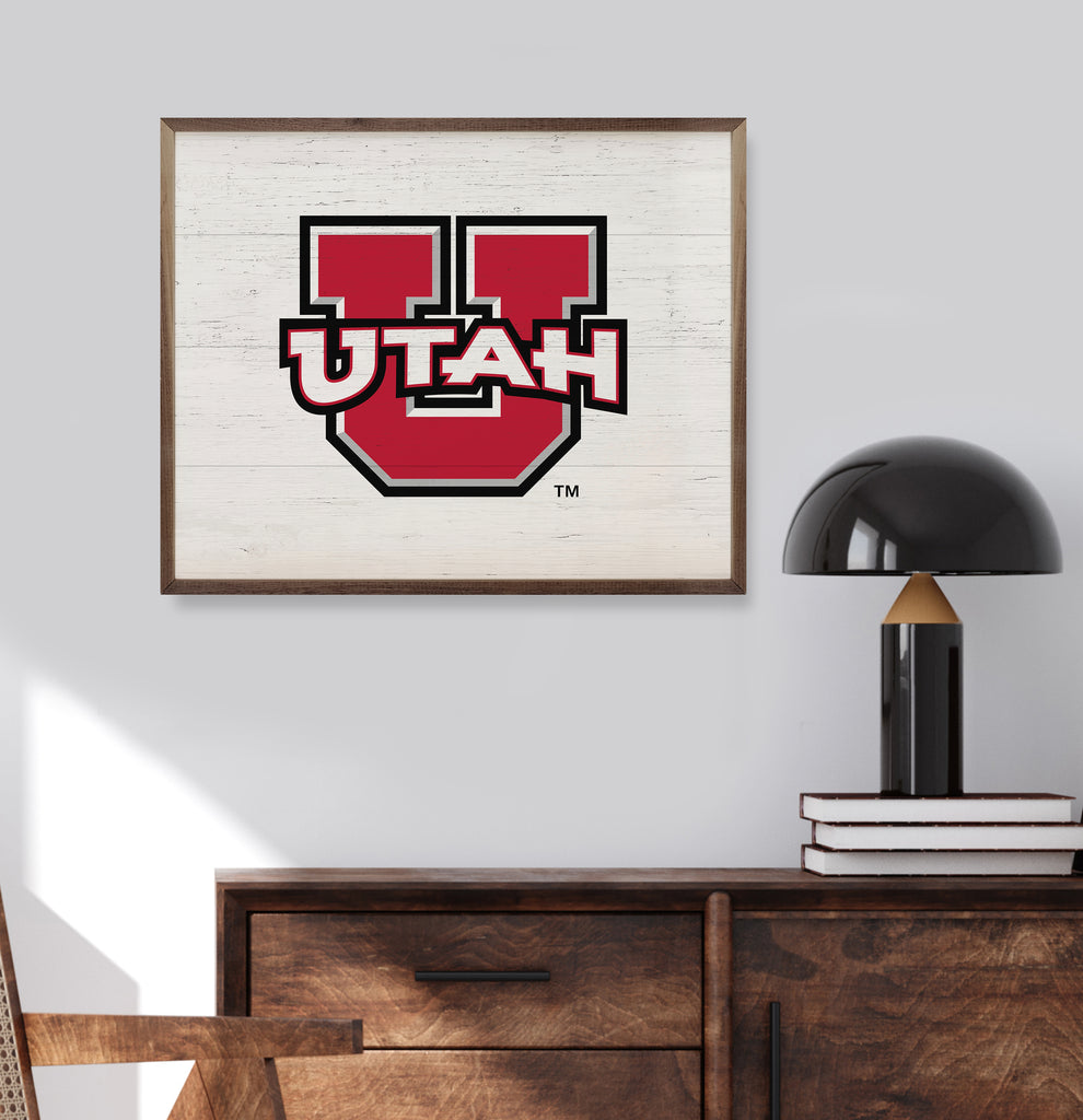 Bold Logo Utah 20x16 / White