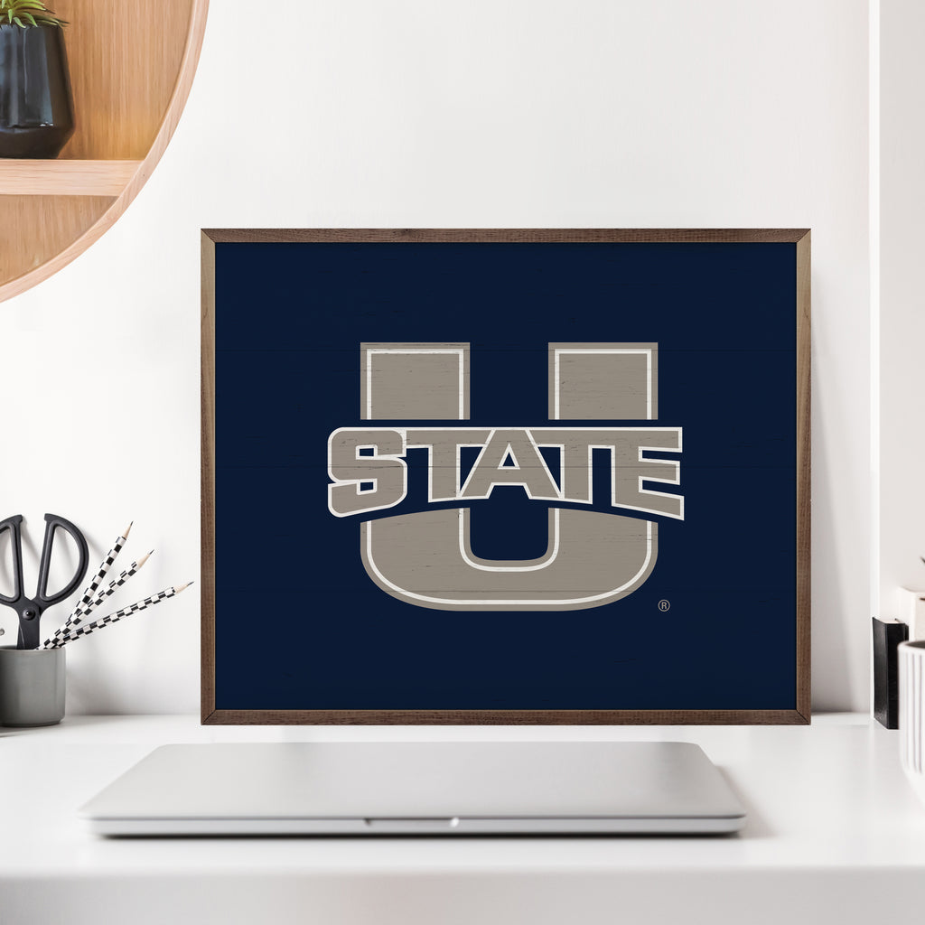 Bold Logo Utah State 20x16 / Blue