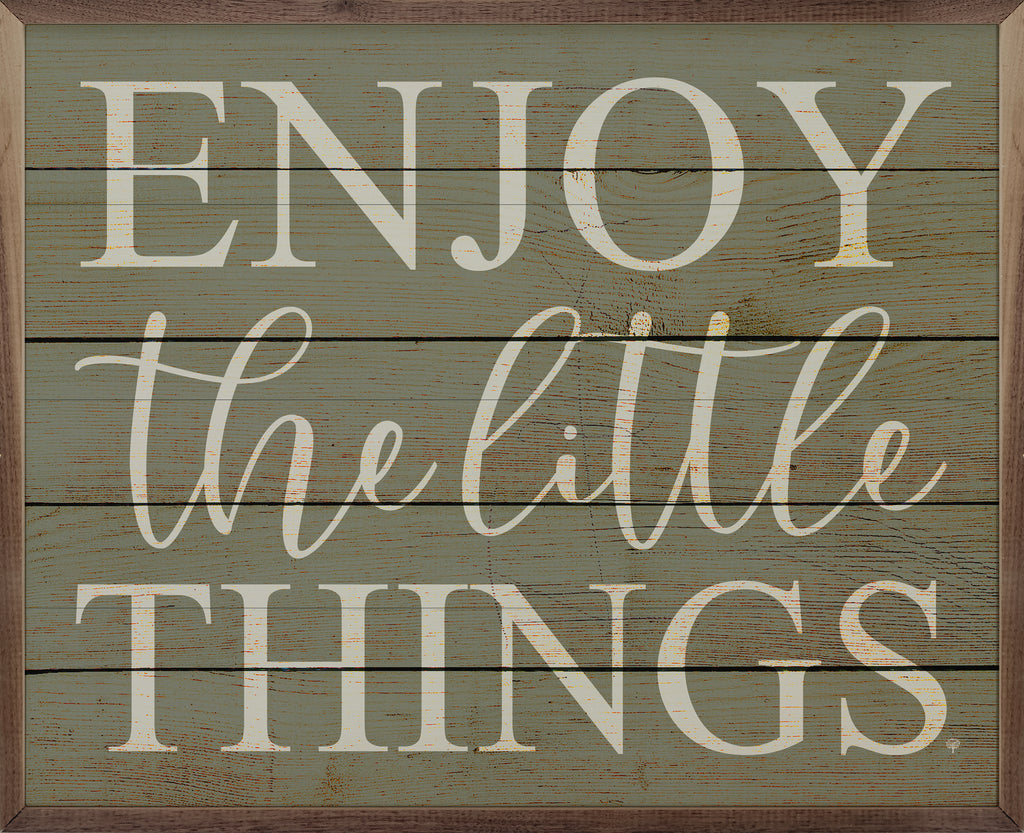 Enjoy The Little Things Green 20x16 / Green
