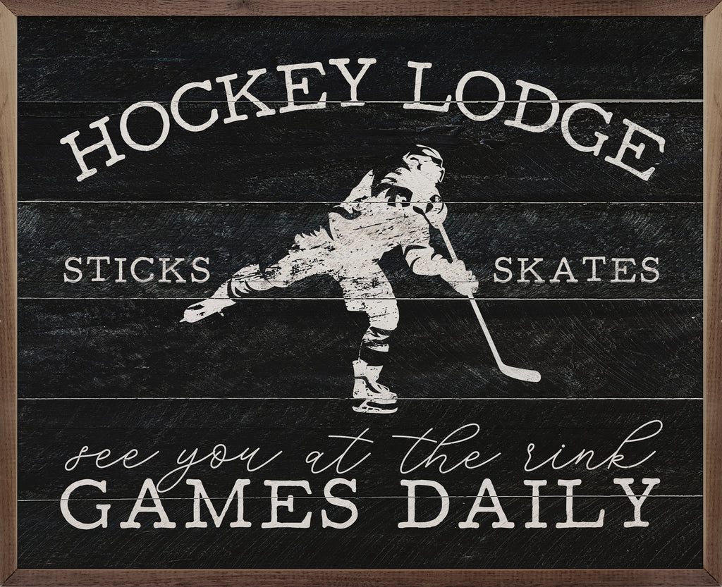 Hockey Lodge Black 20x16 / Black