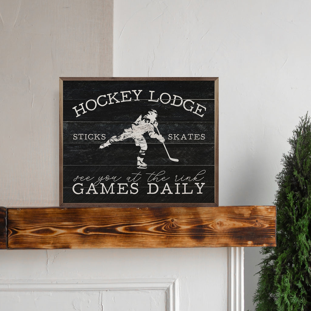 Hockey Lodge Black 20x16 / Black