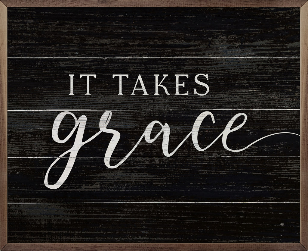 It Takes Grace Black 20x16 / Black