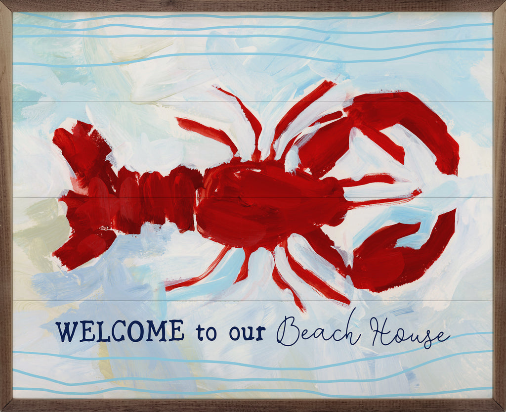 Nautical Welcome To Our Beach House By Emily Wood 20x16 / Multi-Color