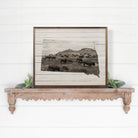 South Dakota Bison 20x16 / Whitewash