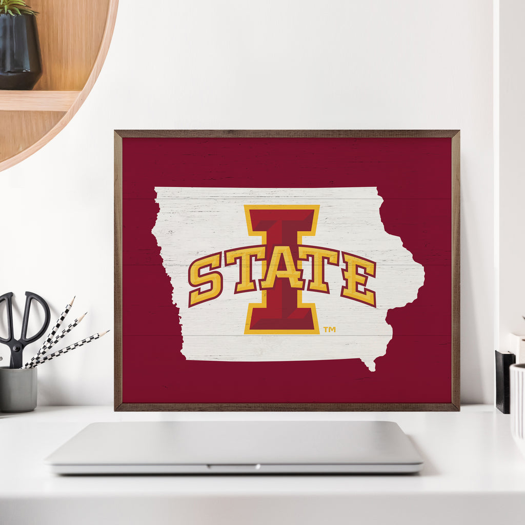 State Logo Iowa State 20x16 / Red