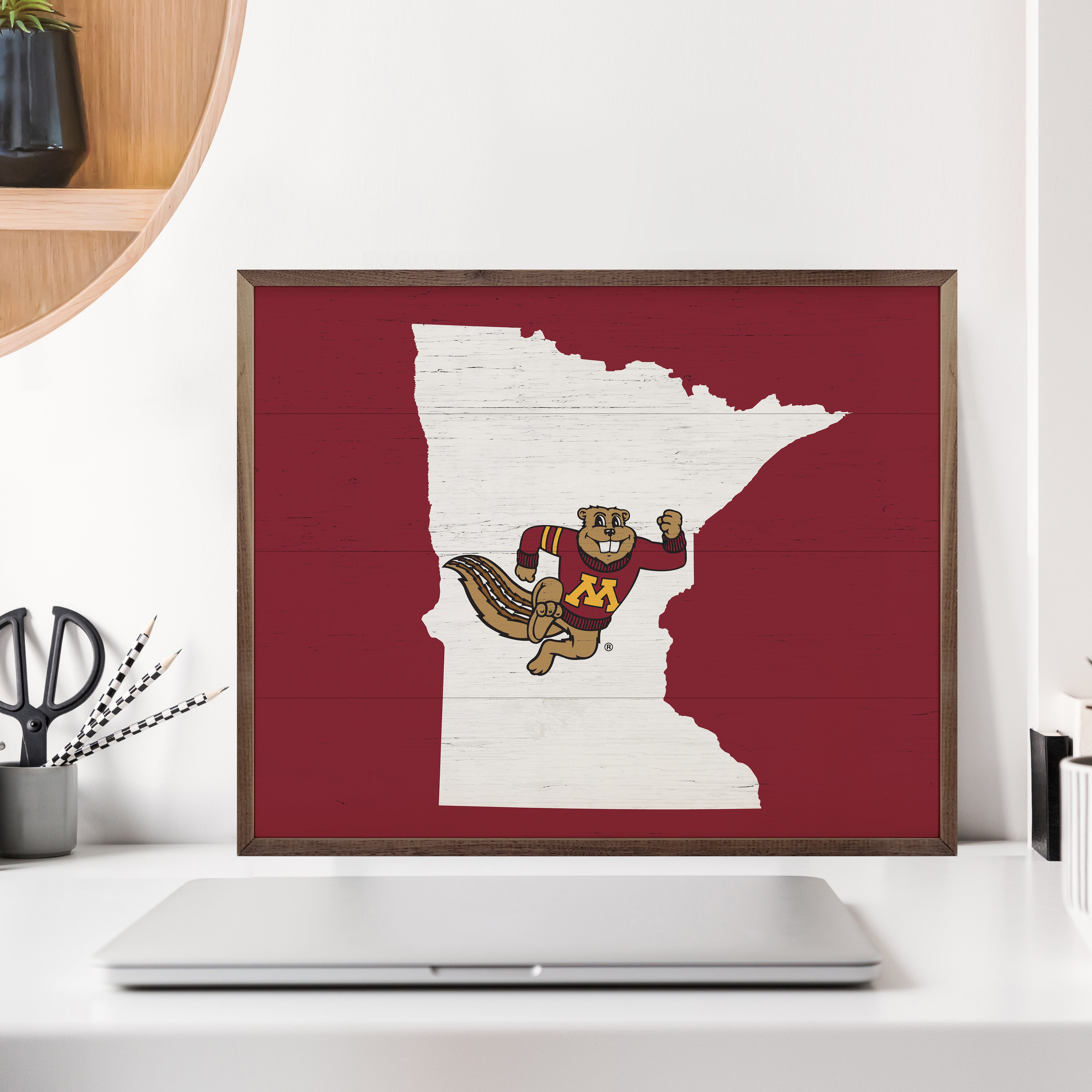 State Logo Minnesota 20x16 / Maroon