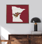 State Logo Minnesota 20x16 / Maroon