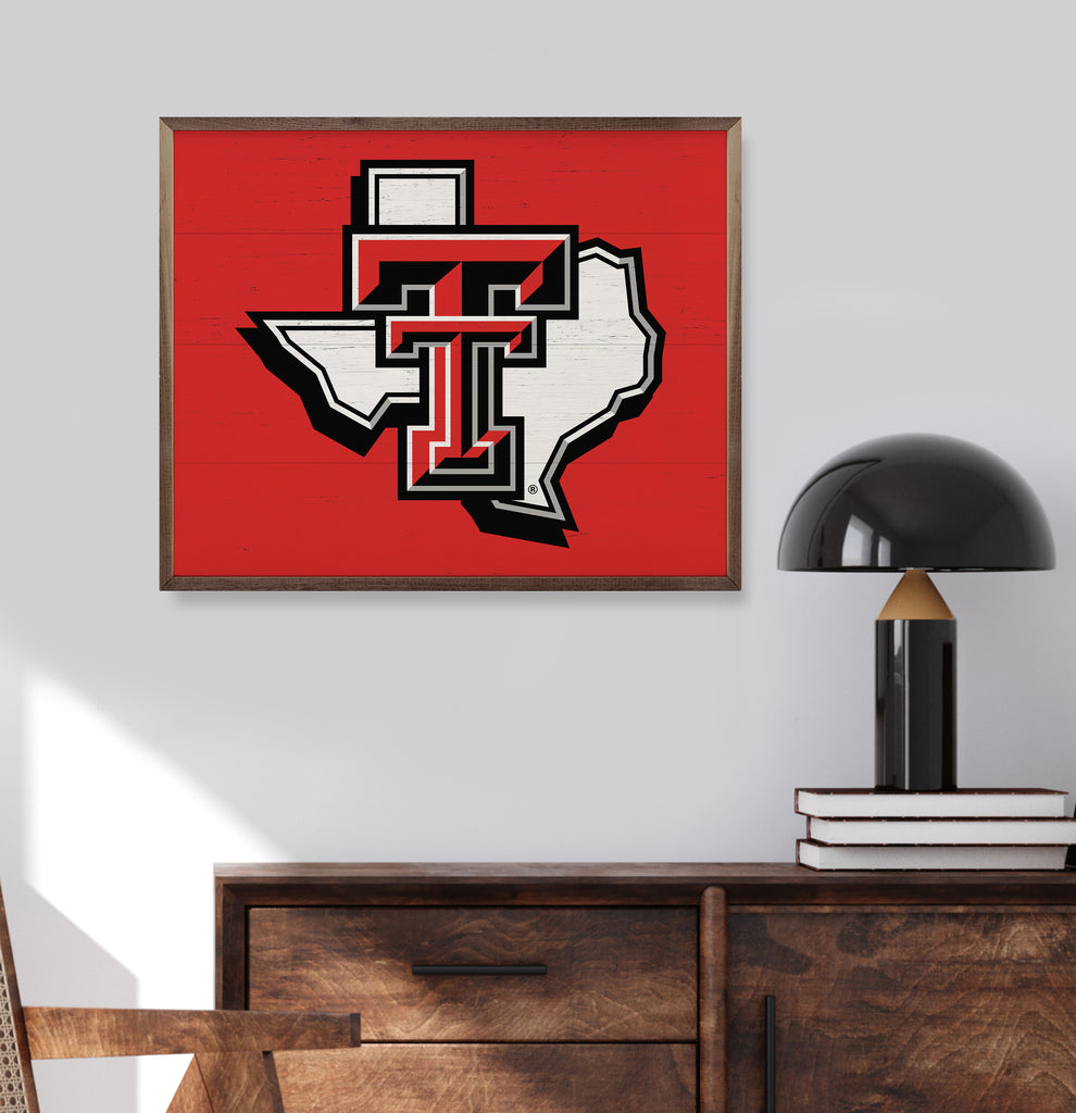 State Logo Texas Tech 20x16 / Red